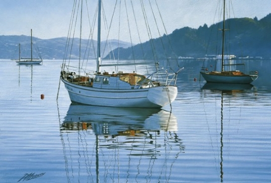 Peaceful Moorings, Evans Bay, Wellington by Peter Morath